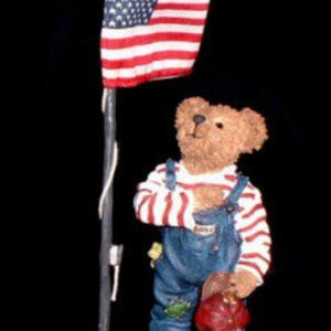 SAMMY BEARAMERICAN....-BOYDS BEARS BEARSTONE- NWT